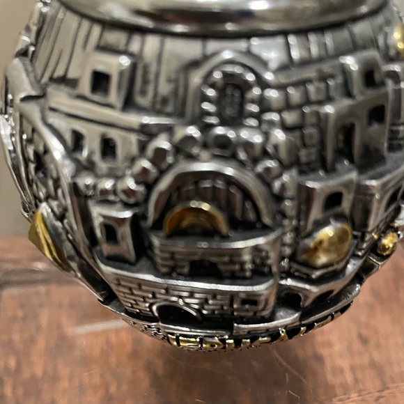 Never used! JERUSALEM candle holder! Gorgeous. So detailed. 3 1/4 “ high. - Picture 1 of 4
